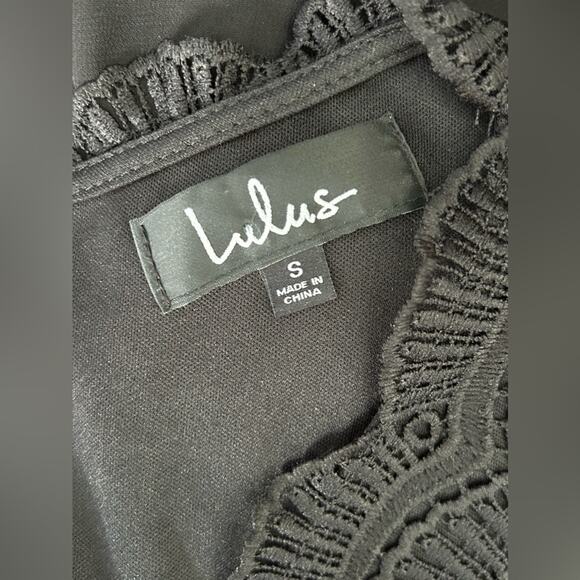 Lulu’s Angel in Disguise Black Lace Mini Skater Dress | Size Small - Picture 13 of 16